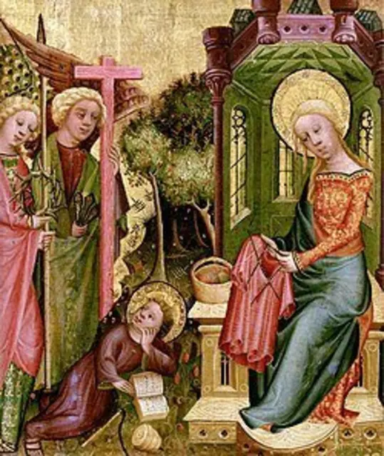Bild 8: Strickende Muttergottes  | Foto: Buxtehuder Altar