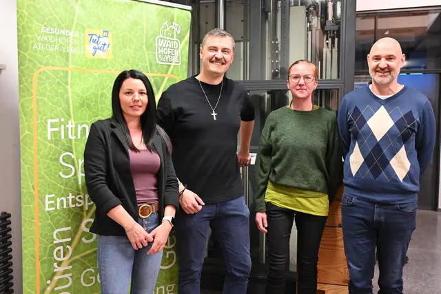 Das engagierte Team der Gesunden Gemeinde freut sich auf ein neues, abwechslungsreiches Jahr: Alexandra Rössler, Michael Haneder, Sylvia Tazreiter und Robert Grurl | Foto: Stadt Waidhofen