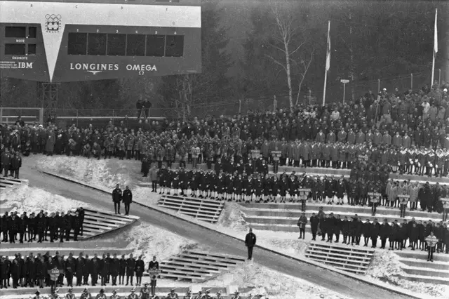 Eröffnung der Olympischen Winterspiele 1964 in Innsbruck. Oskar Spang, Stadtarchiv Bregenz. | Foto: Universitätsverlag Wagner