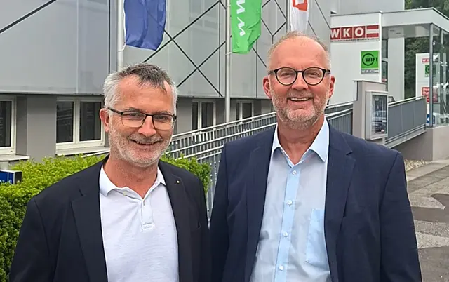 Die Spitze der WKO Freistadt: (v.l.) Leiter Thomas Denk und Obmann Christian Naderer. | Foto: WKO Freistadt