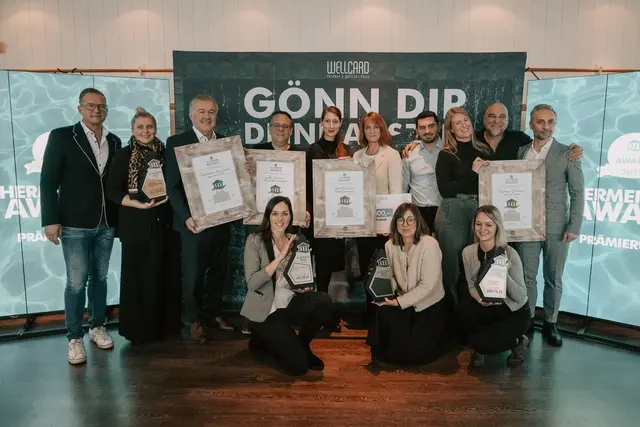 Alle Preisträger auf einen Blick: Bei der feierlichen Verleihung in Velden wurden Österreichs beliebteste Thermen ausgezeichnet. | Foto: New Mediacheck GmbH