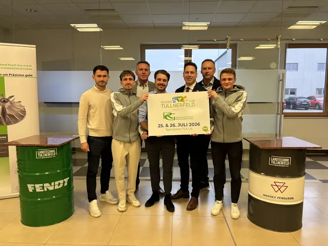 Mirnes Becirovic, Jürgen Sprengnagel, Wolfgang Mayrhofer (Vizebürgermeister Stadtgemeinde Tulln), Anton Buresch jun., Bernhard Heinreichsberger (LAbg. und Obmann der Region Tullnerfeld), Toni Pfeffer und Christoph Bayerl. | Foto: Victoria Edlinger