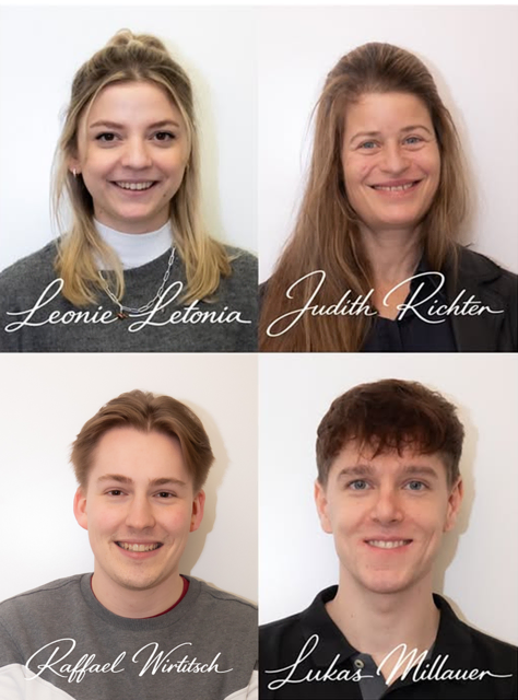 Vier aus dem neuen Darstellerteam: Leonie Letonia (Apanatschi) und Judith Richter (Lilith Crow) - oben von links - sowie Raffael Wirtitsch (Old Shatterhand) und Lukas Millauer (Winnetou) - unten von links.