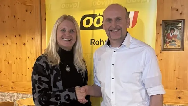 Gertraud Scheiblberger und Manfred Hehenberger. | Foto: OÖVP / Gierlinger