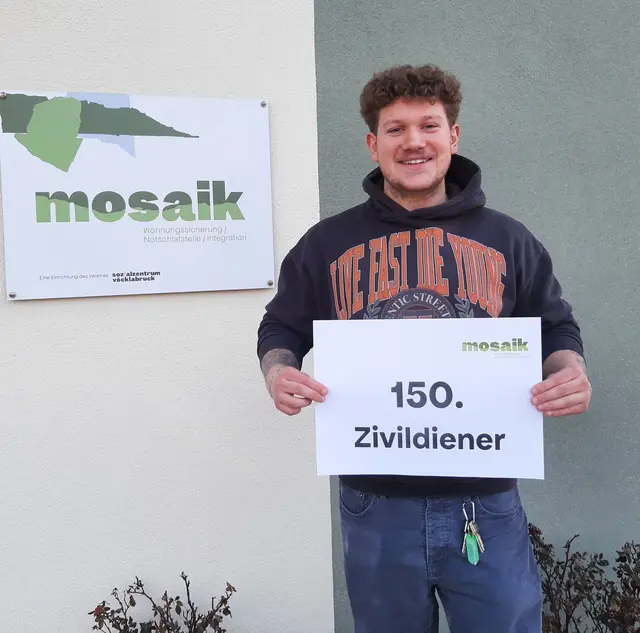 Valentin Eder ist der 150. Zivildiener im Mosaik. | Foto: Mosaik