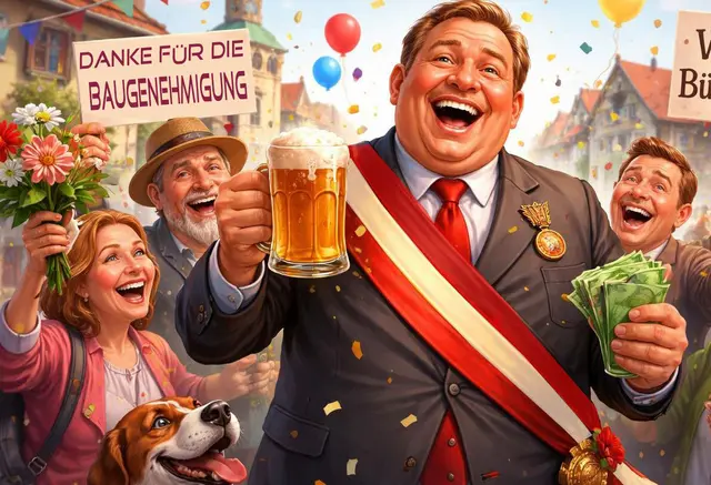 Foto: Karikatur: Umweltschutz vor Ort