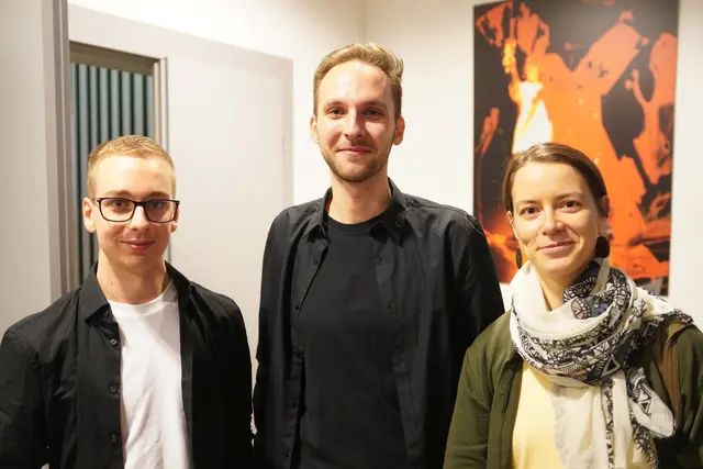 David Vollnhofer, Jan Lackner und Carla Ruprecht.