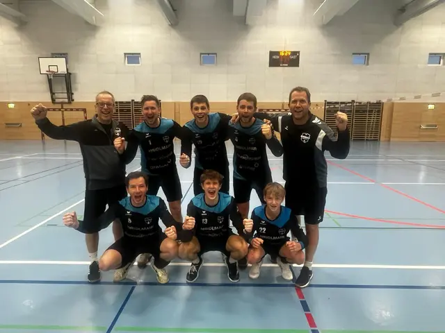 Die Nußbacher Herren feiern den Meistertitel. | Foto: Union Nußbach