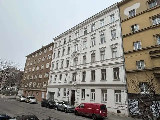 Zentral gelegen, ausgebautes Dachgeschoss und klassisches Altzinshaus: Die Schelleingasse 23 soll versteigert werden. Der Grund dafür ist eine medial präsente Pleite des Jahres 2022. | Foto: Nathanael Peterlini/MeinBezirk