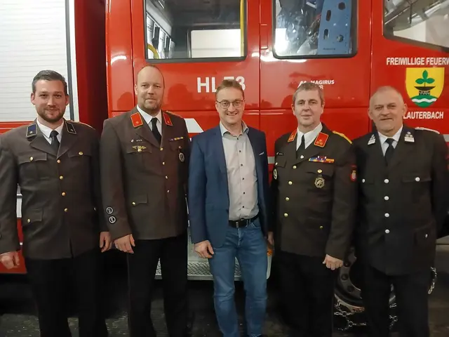 Lauterbach: Florian Leutner, Gerald Stütz, Vzbgm. Roman Prager, Klaus Mahler, Walter Pöcher | Foto: Gemeinde Moorbad Harbach
