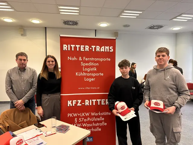 Firma Ritter Trans aus Loipersdorf nach einem erfolgreichen Speed Dating  | Foto: Lisa Stöckl