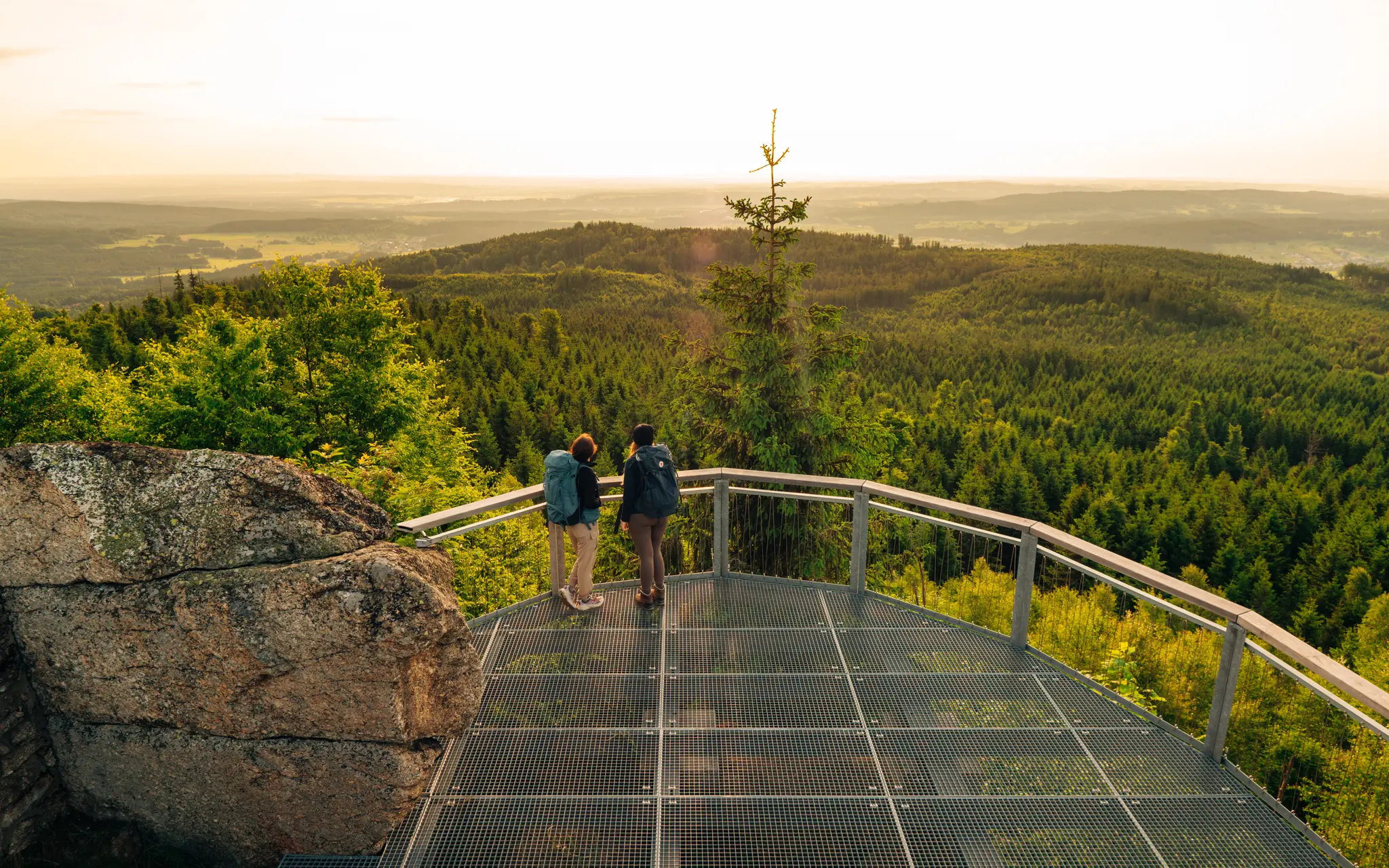 Panorama at Nebelstein: Summit view in the Upper Waldviertel - | Gmünd