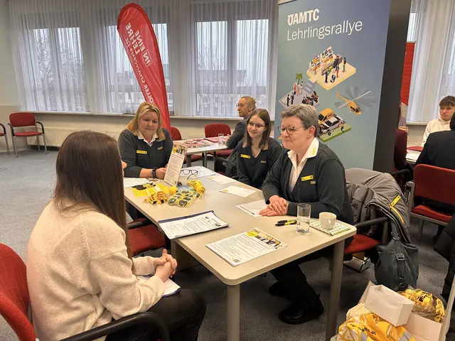 Die Firma ÖAMTC während einem der zahlreichen Speed Dating Gespräche heute  | Foto: Lisa Stöckl