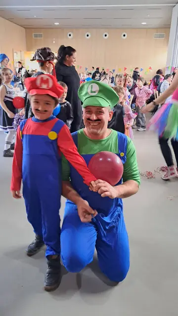 Elias und Christian als Mario und Luigi. | Foto: Gemeinde Pöttsching