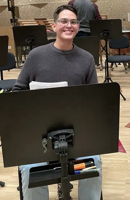 Fabrizio Baumann aus Pozuzo in Peru ist aktuell zu Besuch in Silz und musiziert mit der Musikkapelle. | Foto: MK Silz