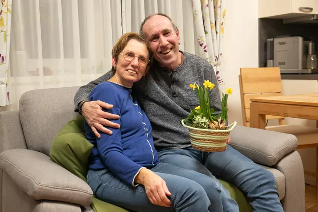Heidi Jellinger (63) und Ronny Falkner (54) aus Peuerbach leben am Caritas-Standort St. Pius. | Foto: Caritas
