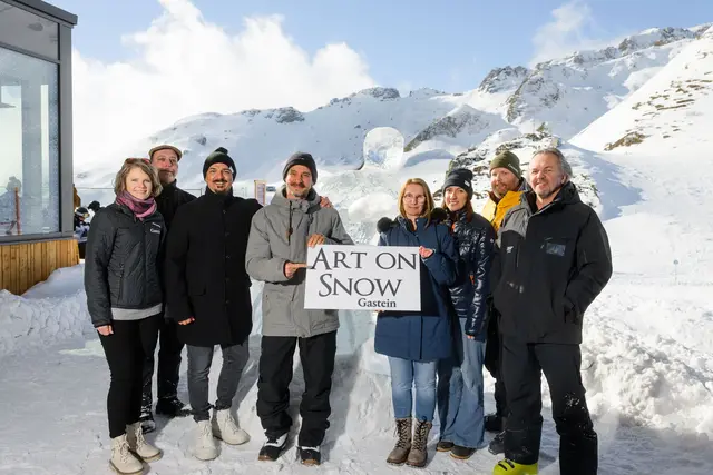 Bei der Eröffnung von Art on Snow in Gastein. | Foto: TVB Dorfgastein, Marktl Photography