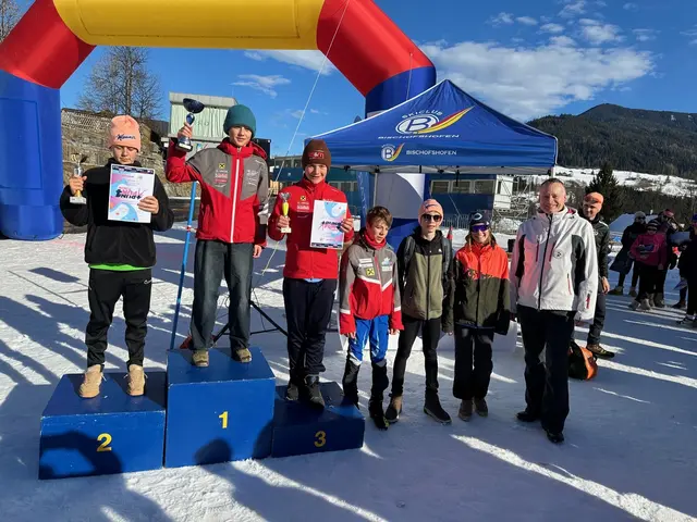 Bei der Siegerehrung in Bischofshofen. | Foto: Skiclub Bischofshofen