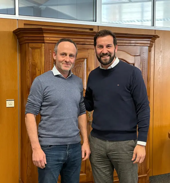 Bezirkskommandant Martin Konzett (li.) und Bürgermeister Simon Tschann. | Foto: Stadt Bludenz