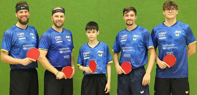  Andreas Weißenbacher, Patrick Peitler, Louis Fegerl, Michael Galitschitsch und Sebastian Haberl sind im oberen Play-Off der 2. Bundesliga. | Foto: KSV Tischtennis
