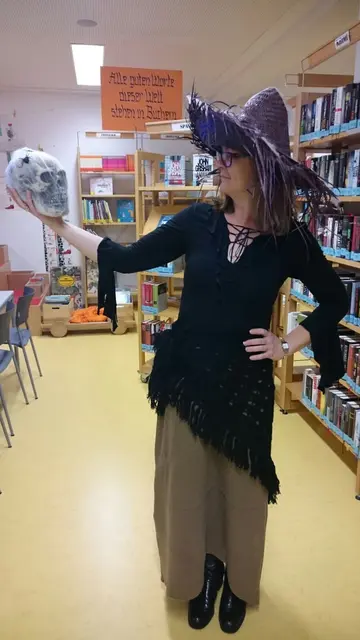 Martina beim Fasching in der Bibliothek | Foto: Privat
