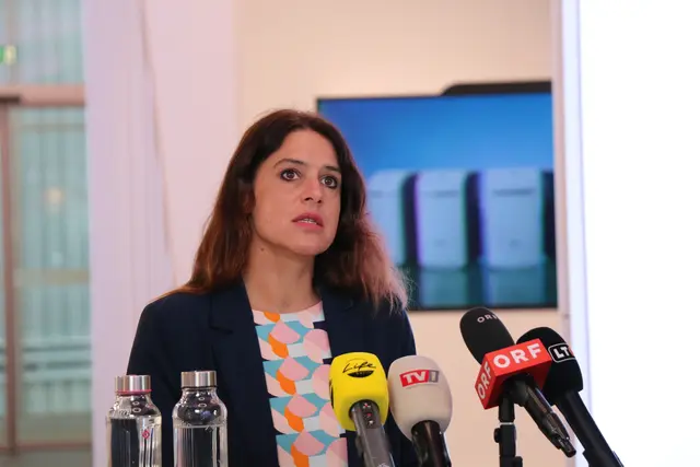 Monika Köppl-Turyna, Direktorin von Eco Austria, legte die Herausforderungen für die heimische Wirtschaft aus Sicht der Wirtschaftsforschung dar.  | Foto: MeinBezirk/Rabl