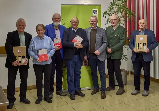 Franz und Roswitha Maierhofer, Anton Schwab, Gerhard Floßmann, Martin Leonhardsberger Johann Daxböck und Leopold Eigenthaler | Foto: Stadt Mank