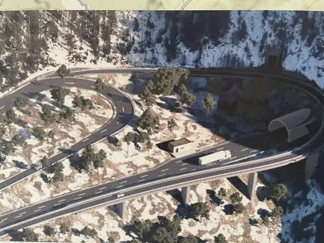 So wird sich die Zufahrtssituation zum Fernpasstunnel im Bereich der heutigen "Haarnadelkurve" einmal darstellen.  | Foto: Visualisierung: Land Tirol