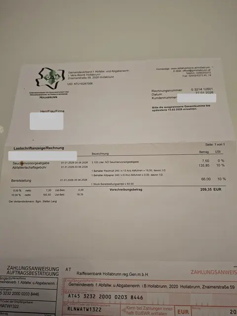 Die aktuellen Vorschreibungen führten wegen eines Programmierungsfehlers zu Verwirrung. | Foto: Privat