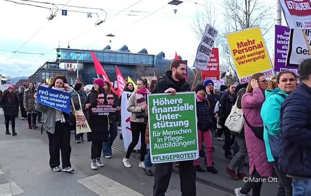 Pflege-Demonstration, Graz