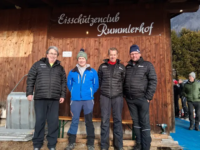 Knapp nicht in die Preisränge geschafft; ESC Jochberg I Andi Aberger, Christian Ortner, Walter Kreidl und Hans Pletzer.