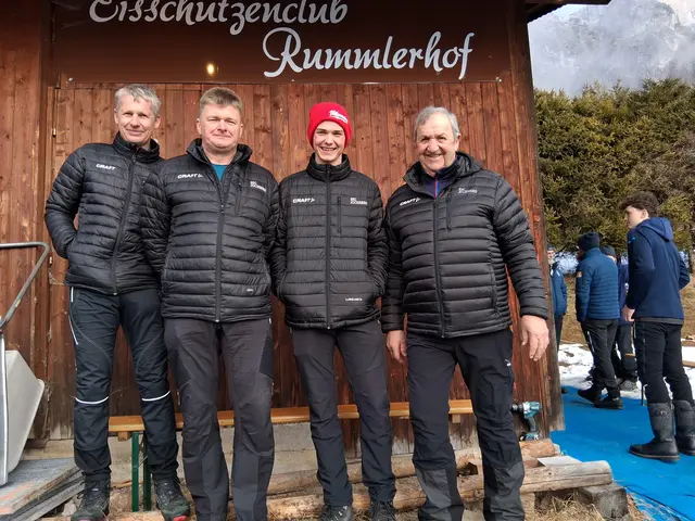 Knapp nicht in die Preisränge geschafft; ESC Jochberg 2, Hubert Auberger, Josef Noichl, Christian Noichl, Fritz Noichl,