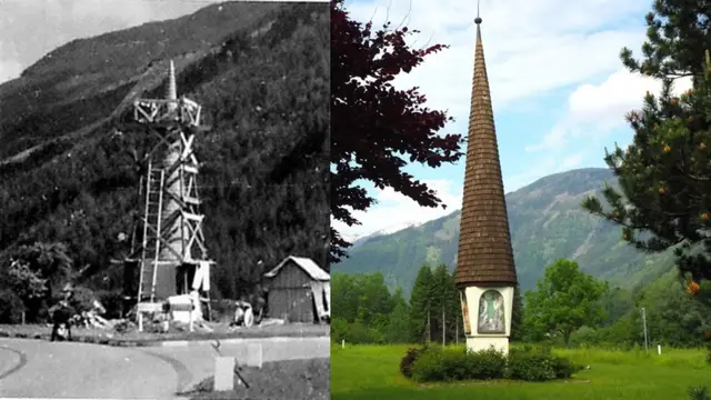 1956 wurde Möllbrückner Turm fertiggestellt und gilt bis heute als Wahrzeichen von Möllbrücke. | Foto: Rudolf Hartlieb/Monika Geschwandner-Elkins