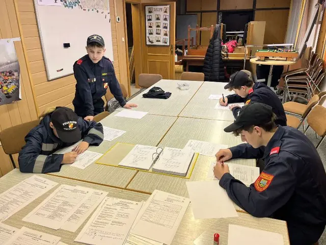 Bei der 1., 2. bzw. 3. Erprobung müssen die Jugendlichen einen schriftlichen Test beantworten. | Foto: FF Göpfritz an der Wild
