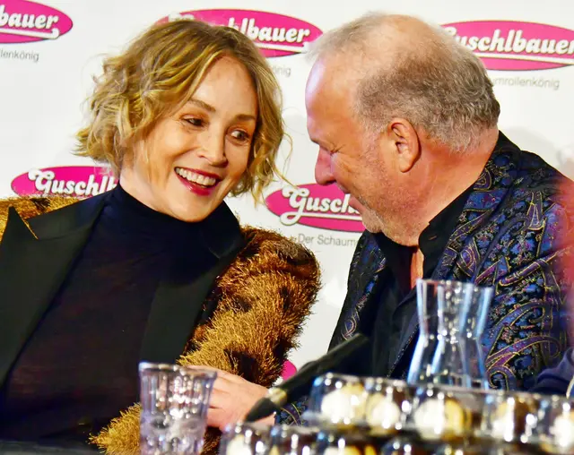 Sharon Stone und Karl Guschlbauer