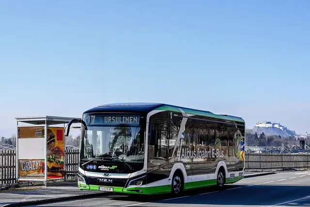 Vom Messezentrum über Ferdinand-Hanusch-Platz bis zu den Ursulinen: die neue Linie 17 fährt ab 16. Februar. | Foto: Albus Salzburg/Scheinast