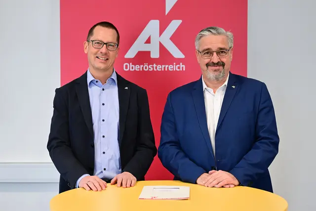 Martin Gamsjäger (AK-Bezirksstellenleiter Gmunden), Martin Gamsjäger (Präsident der AK OÖ). | Foto: AK OÖ/Wolfgang Spitzbart