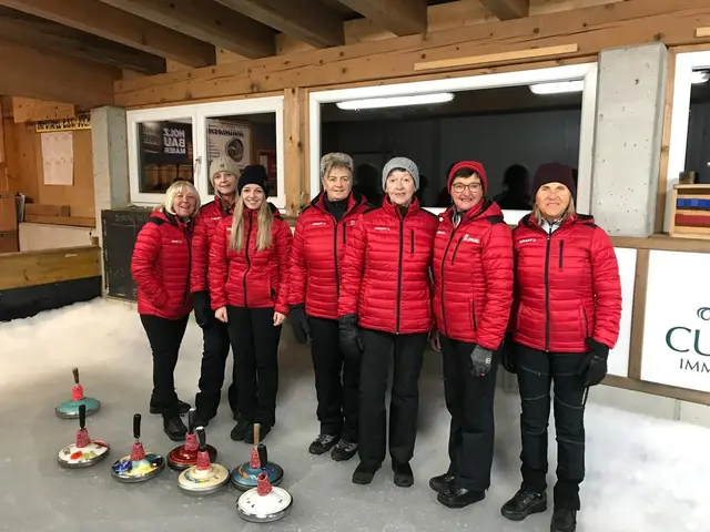 Rang 6: ESC Jochberg, Christina Weißkopf, Marianne Luxner, Natalie Aberger, Annelise Embacher Vroni Salvenmoser, Margret Landmann und Christl Krimbacher. 