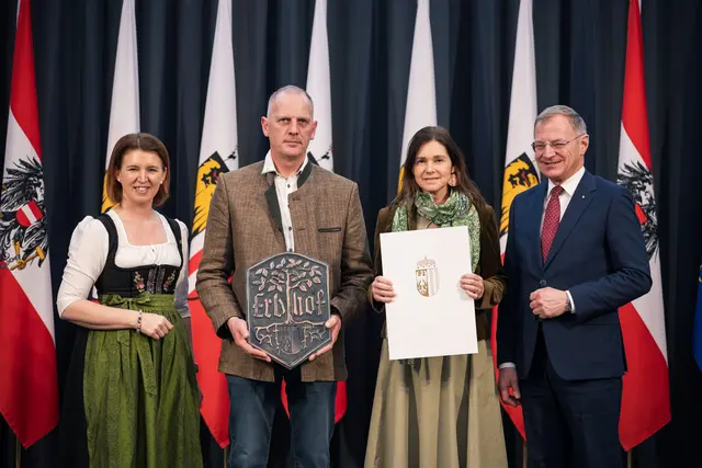 Der Hof „Eschlböck“ zeigte sich erfreut über den Ehrentitel „Erbhof“. | Foto: Land OÖ/Mayrhofer