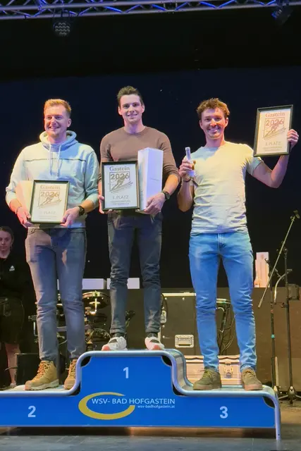 Die Gesamtwertung der Herren gewann Roland Moser aus St. Michael im Lungau (Mitte) vor Ralf Gasser aus Tirol (links) und Andreas Behmann aus Vorarlberg (rechts). | Foto: Rotes Kreuz Salzburg