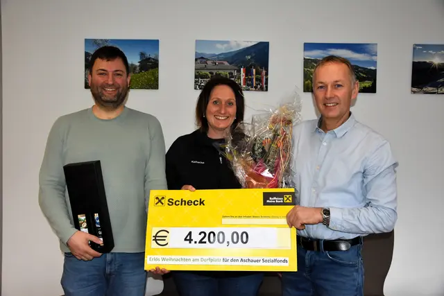 vl.nr.: Markus Schiestl, Katharina Bliem und Bgm. Andreas Egger | Foto: Gem. Aschau