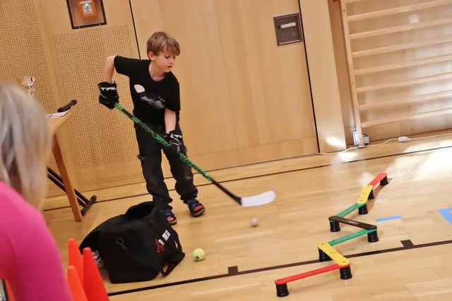 Jona spielt Eishockey, im Turnsaal aber Hockey | Foto: Edith Ertl