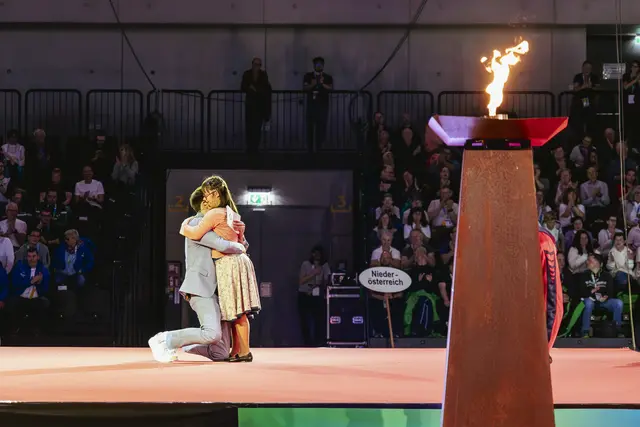 Ein Bild sagt mehr als tausend Worte: Besser kann man die Faszination SpecialOlympics nicht erklären. | Foto: Stefan Pflanzl