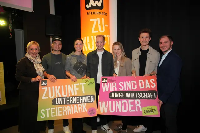 Das neue Vorstandsteam mit Manuela Weinrauch (Regionalstelle Südoststeiermark) und Christian Wipfler (JW Steiermark)
 | Foto: Guido Lienhardt 