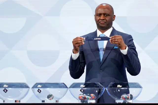 Der ehemalige französische Nationalspieler Patrick Vieira hat Österreich in eine Gruppe mit Irland, Israel und dem Kosovo gelost. | Foto: APA-Images / AFP / PAU BARRENA