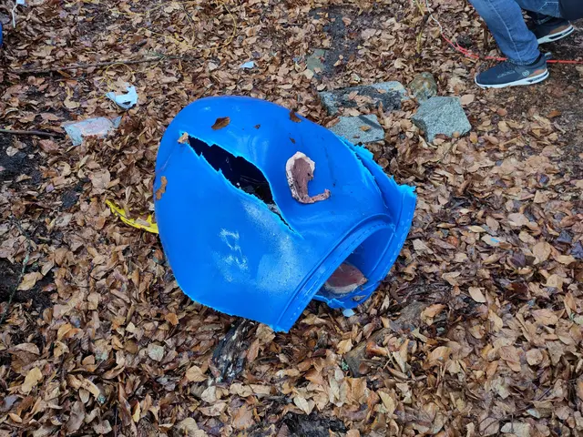 Von den Plastikfässern blieb nicht viel übrig. | Foto: Berger