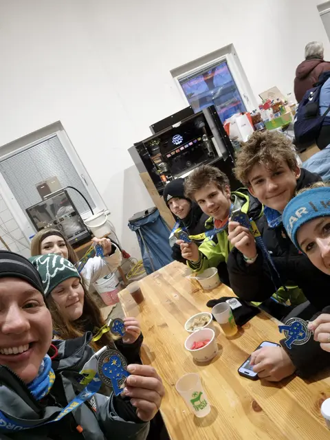 Teamfoto im Ziel