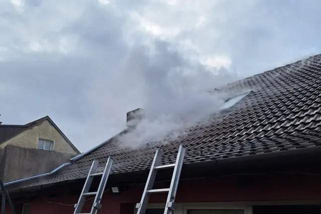 Die Lage beim Eintreffen der Feuerwehr Ebergassing  | Foto: FF Ebergassing