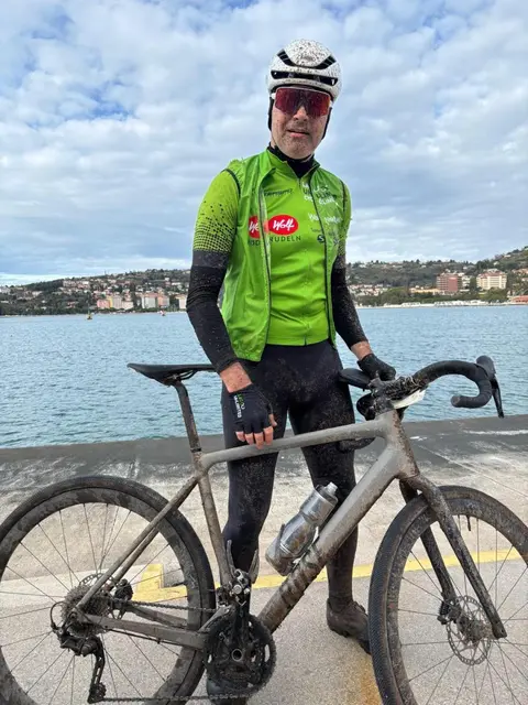 Erfolg beim internationalen Parenzana Gravel Race: Jürgen Karazman siegte in der Altersklasse M50 und wurde Vierter gesamt über 50 Kilometer. | Foto: LAC Unlimited
