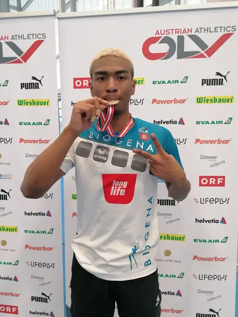 Leopold „Poidi“ Nguyen aus Diersbach siegte im Weitsprung mit einer persönlichen Bestleistung von 6,66 Meter. | Foto: IGLA